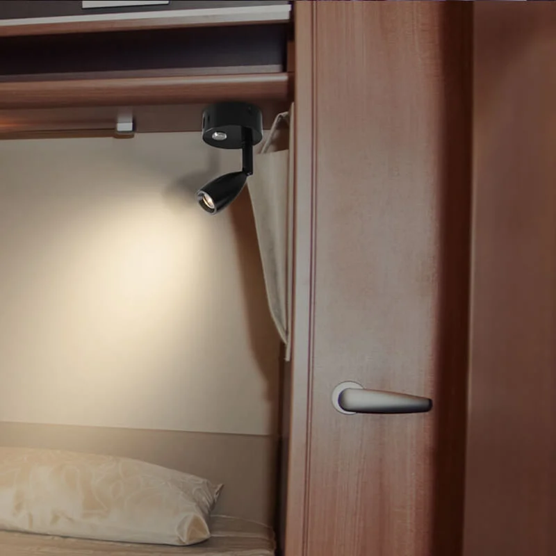 Lámpara de lectura de cabecera de barco RV tipo C USB 12 voltios Flexible Gooseneck cama ligera Camper Van remolque camión Caravana RV Camper Motorhome 12V Luz LED de lectura