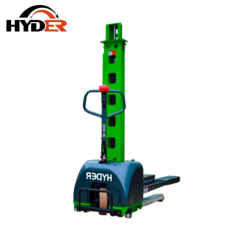 500kg 1300mm China Hyder Palet Full eléctrico Auto-Lifting Stacker Equipo de elevación industrial