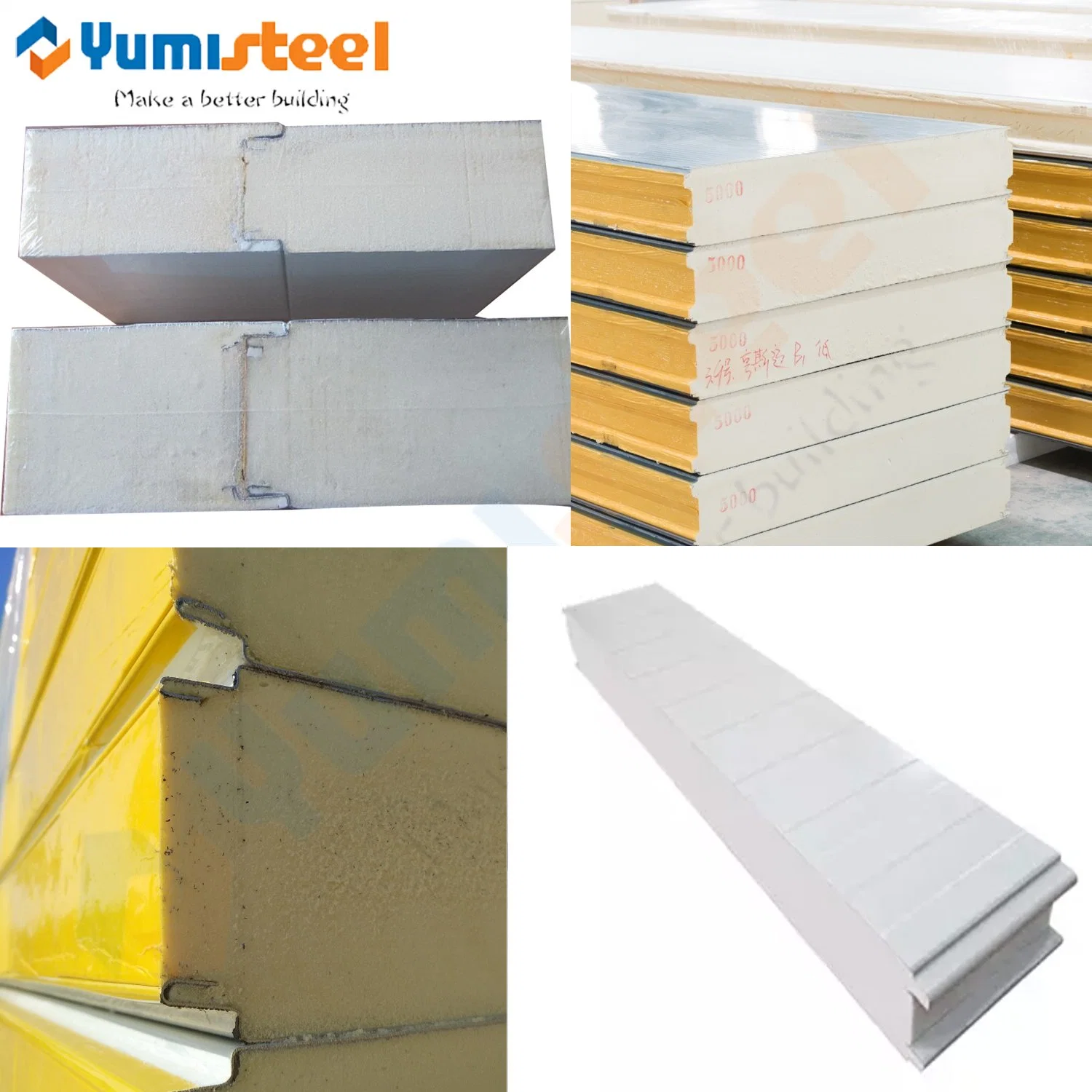 Machine Made Cold Storage PIR/PUR/PU Foam Insulated Ceiling/Wall Sandwich Panels