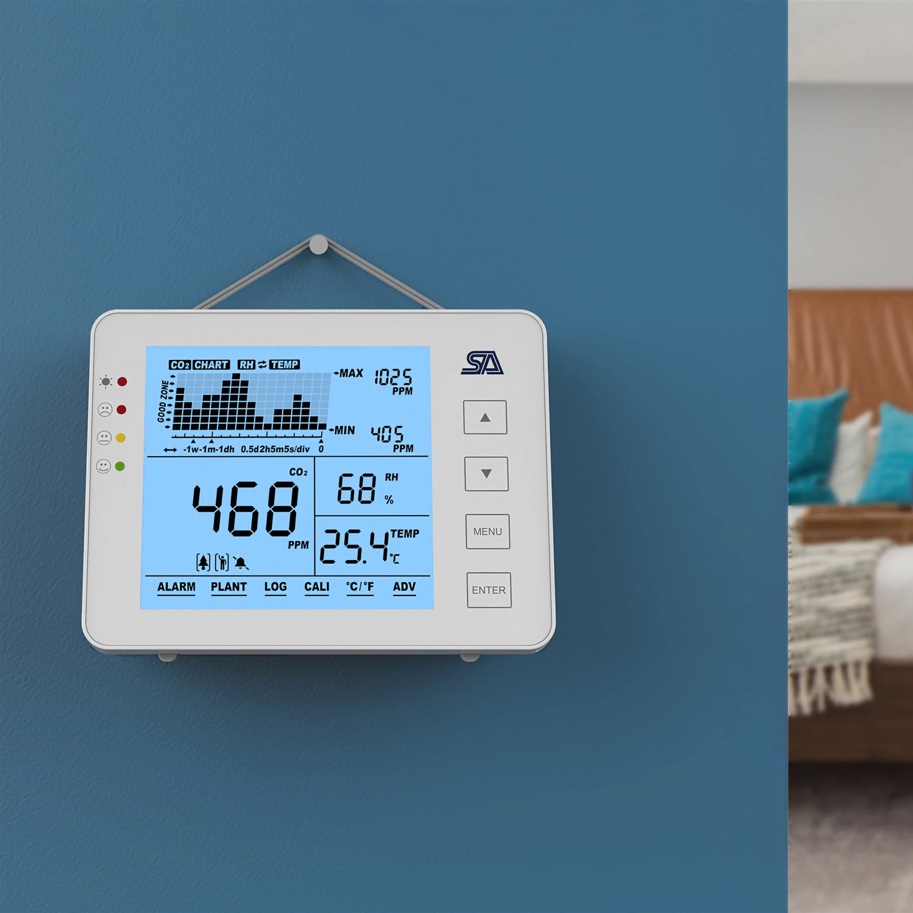 Iaq Monitor, CO2 Meter Carbon Dioxide Detector for Office Building Rooms School