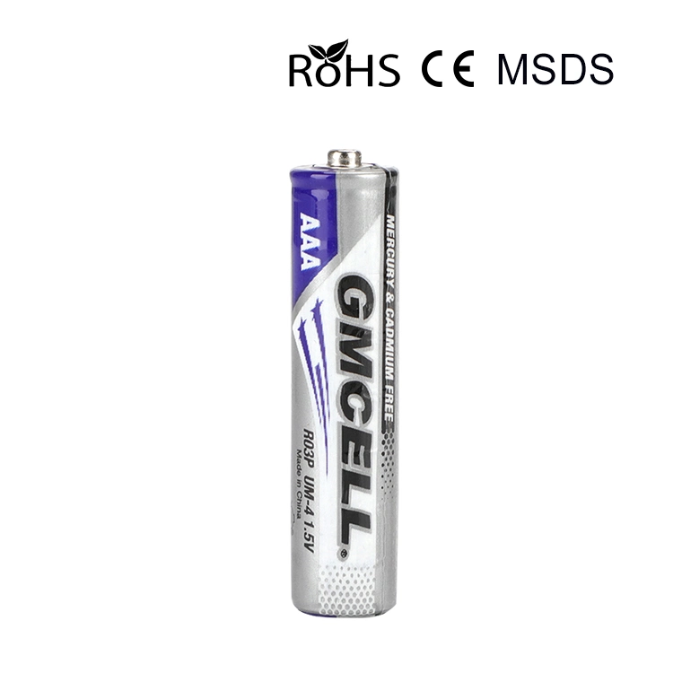 Factory Direct Carbon Zinc 1.5V R03p Size AAA AA Um4 Dry Primary Battery with CE and RoHS
