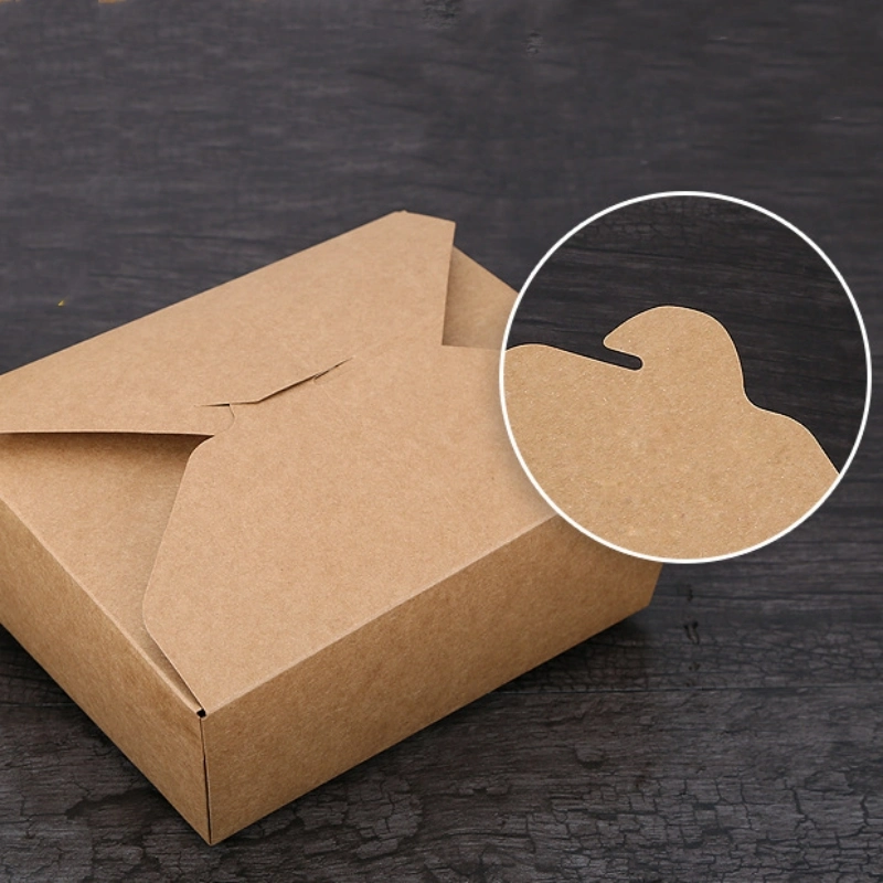 Disposable Kraft Paper White Black Take out Container Lunch Box Food Box Food Container Biodegradable Food Box