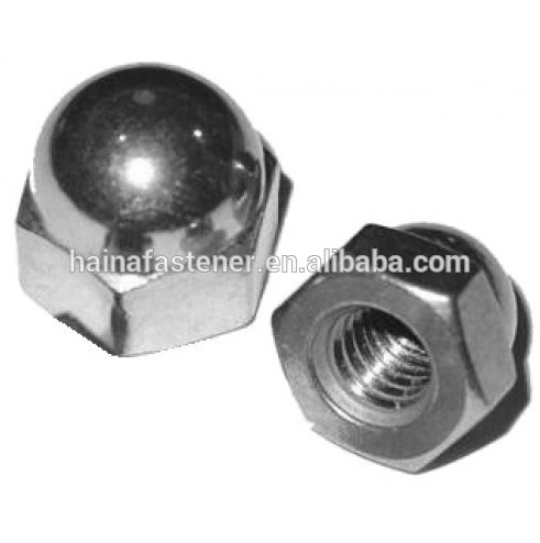 Hexagonal de acero inoxidable 304 316 Las tuercas de sombrerete DIN917