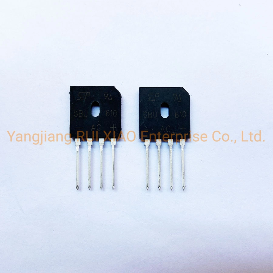 Gbu610 Bridge Rectifier- Case Gbu-4 Glass Passivation Stack Pin Power Board Flat Bridge SIP-4 IC