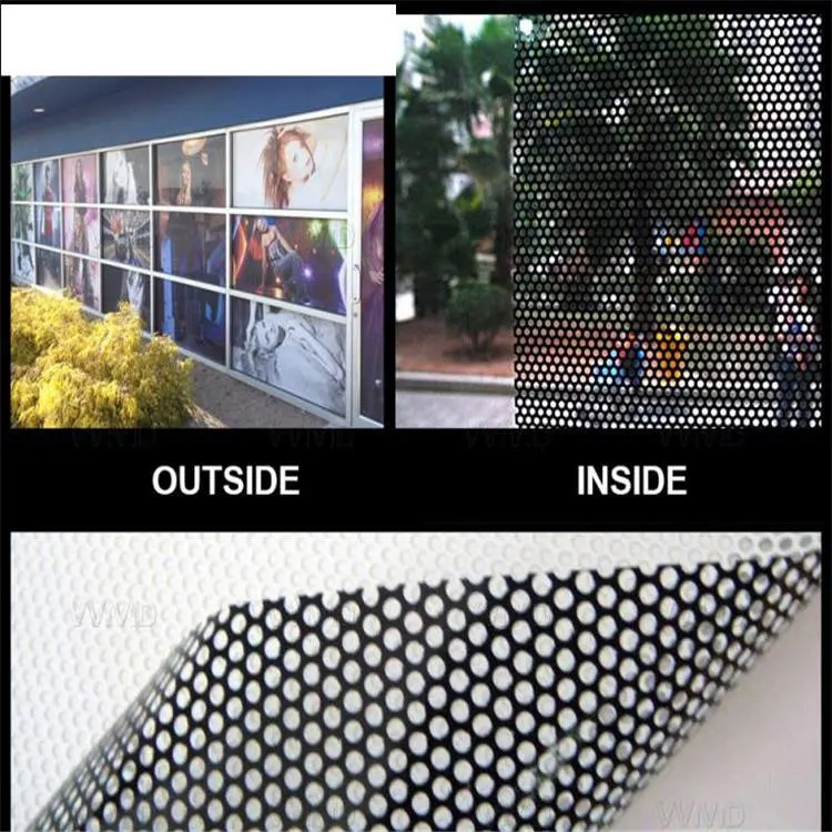 Different Transmittance (20%, 30%, 40%, 50%) Perforated One Way Vision Vinyl Sticker