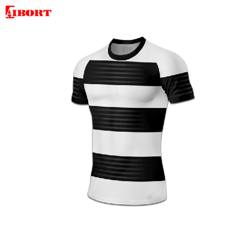 Haut de la sublimation numérique de marque Aibort Dry Fit tee-shirts de rugby (N-RJ10)