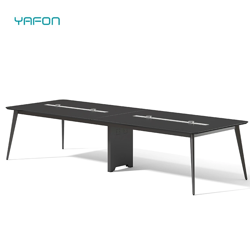 China Supplier Luxury Black Wooden Modern Conference Desk