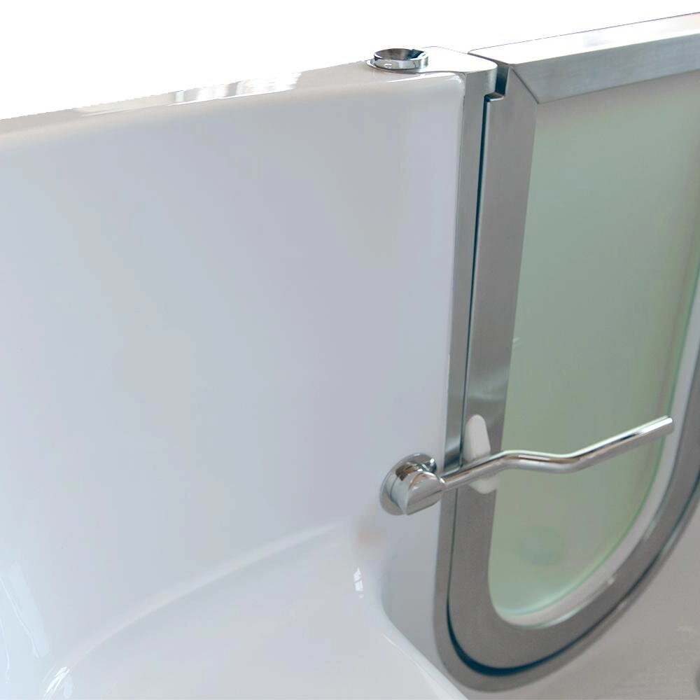 Modern 2-Seat Walk-in Non Whirlpool Bathtub in White Walk in Disabled Bathtub with Door