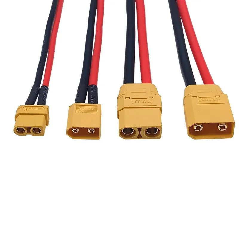 De alta calidad de personalización de la toma de corriente eléctrica Enchufe el cable de silicona de conector de cable de soldadura de batería de litio xt90 Cable