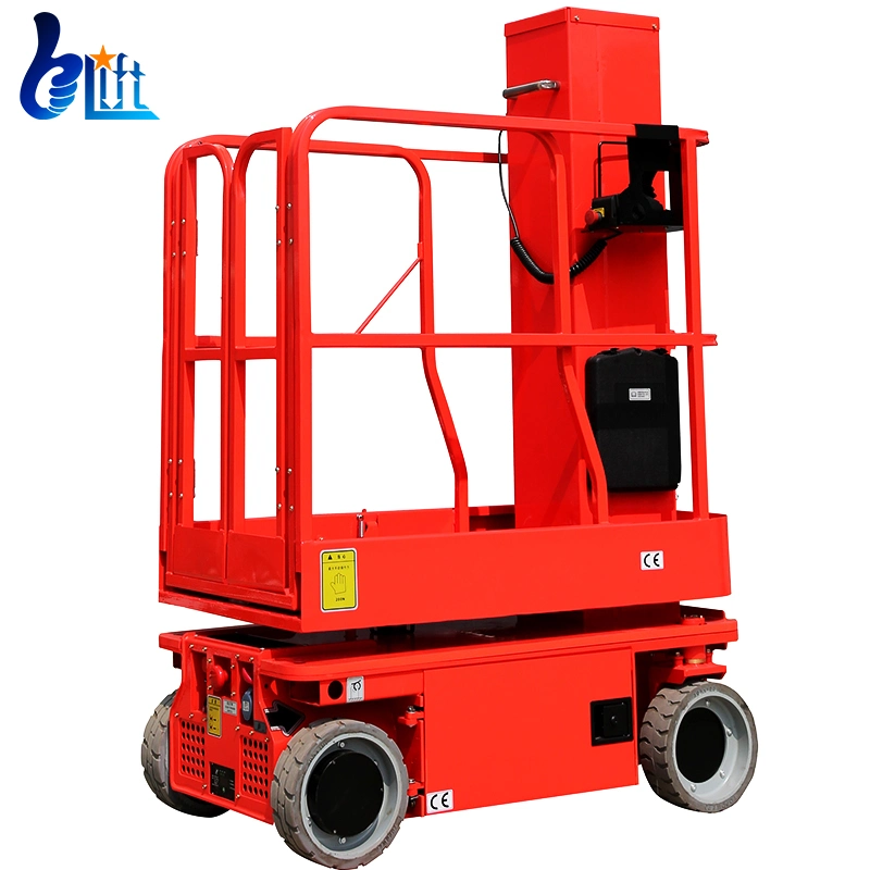 4.8m Aerial Elevated Work Platform Electric Vertical Mast Lift One Man Hydraulic Personal Lift Portable