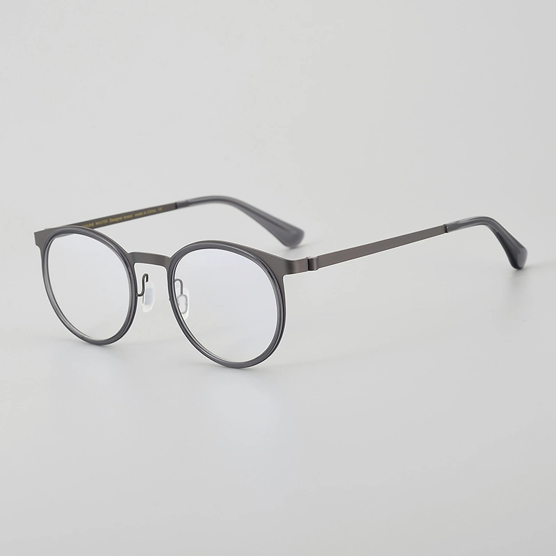 T9704L Hochwertige heiße Verkauf Gläser Rahmen für Männer und Frauen Vintage Runde Brillengestell Titan Brillengestell für Herren
