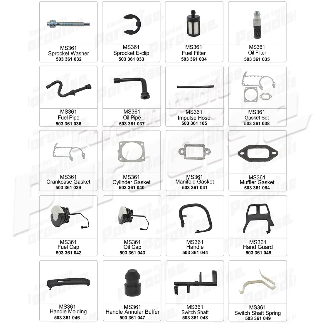 Silenciador de motosserras apto para a STIHL MS361 motosserra