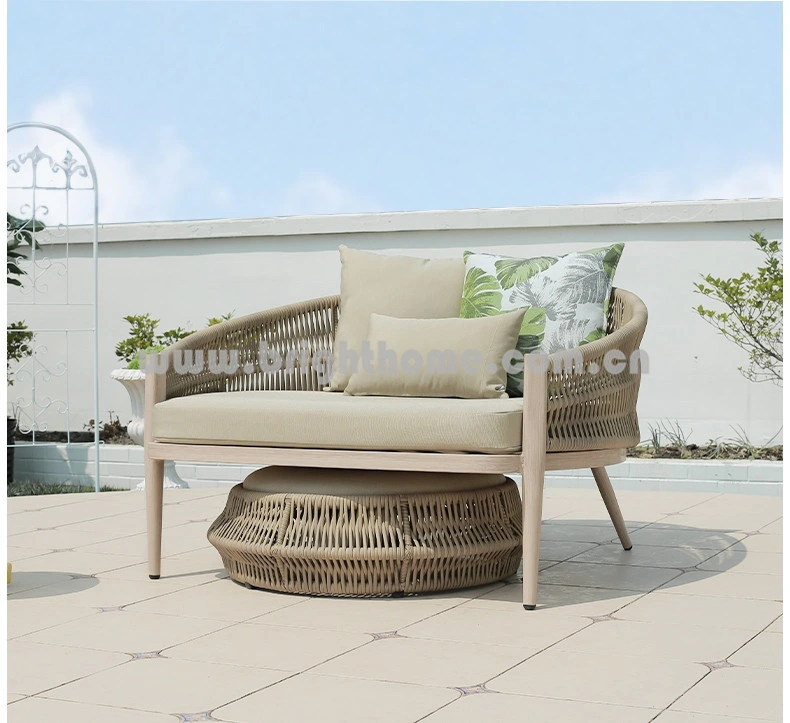 Neue Ankunft Aluminium PE Rattan Outdoor Freizeit Sofa Möbel