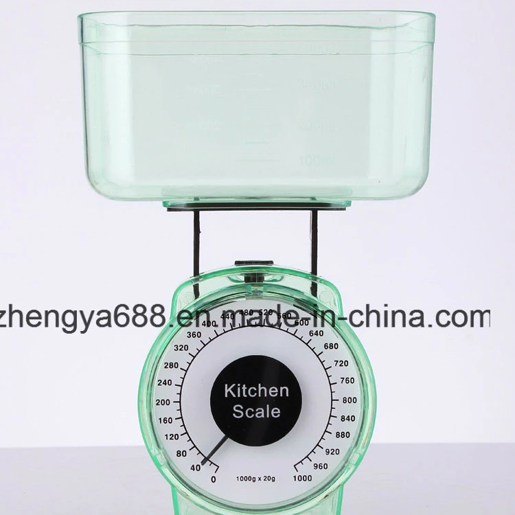 1kg de sal de cozinha Mecânica Plástico Escala alimentar