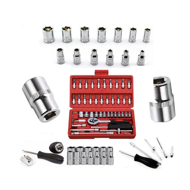 Набор инструментов для автоматической ремонта 46PCS, набор ключей 46PCS, наборы инструментов для ручных гаечных ключей