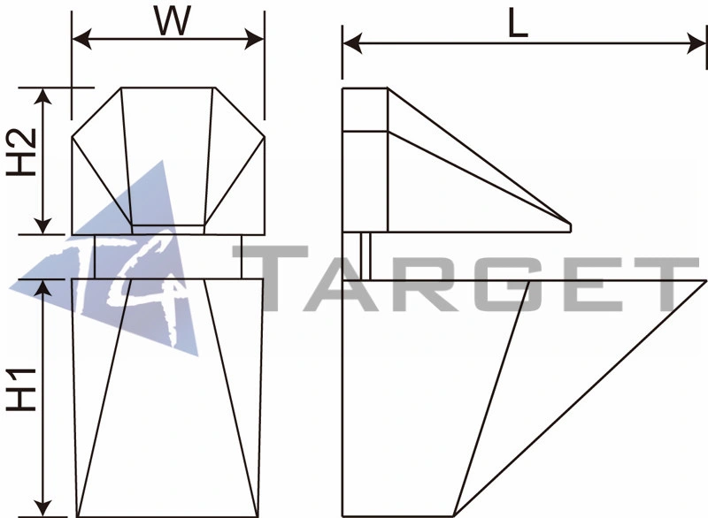 Salle de bain de zinc du support de fixation support d'étagère en verre (GC-F2)