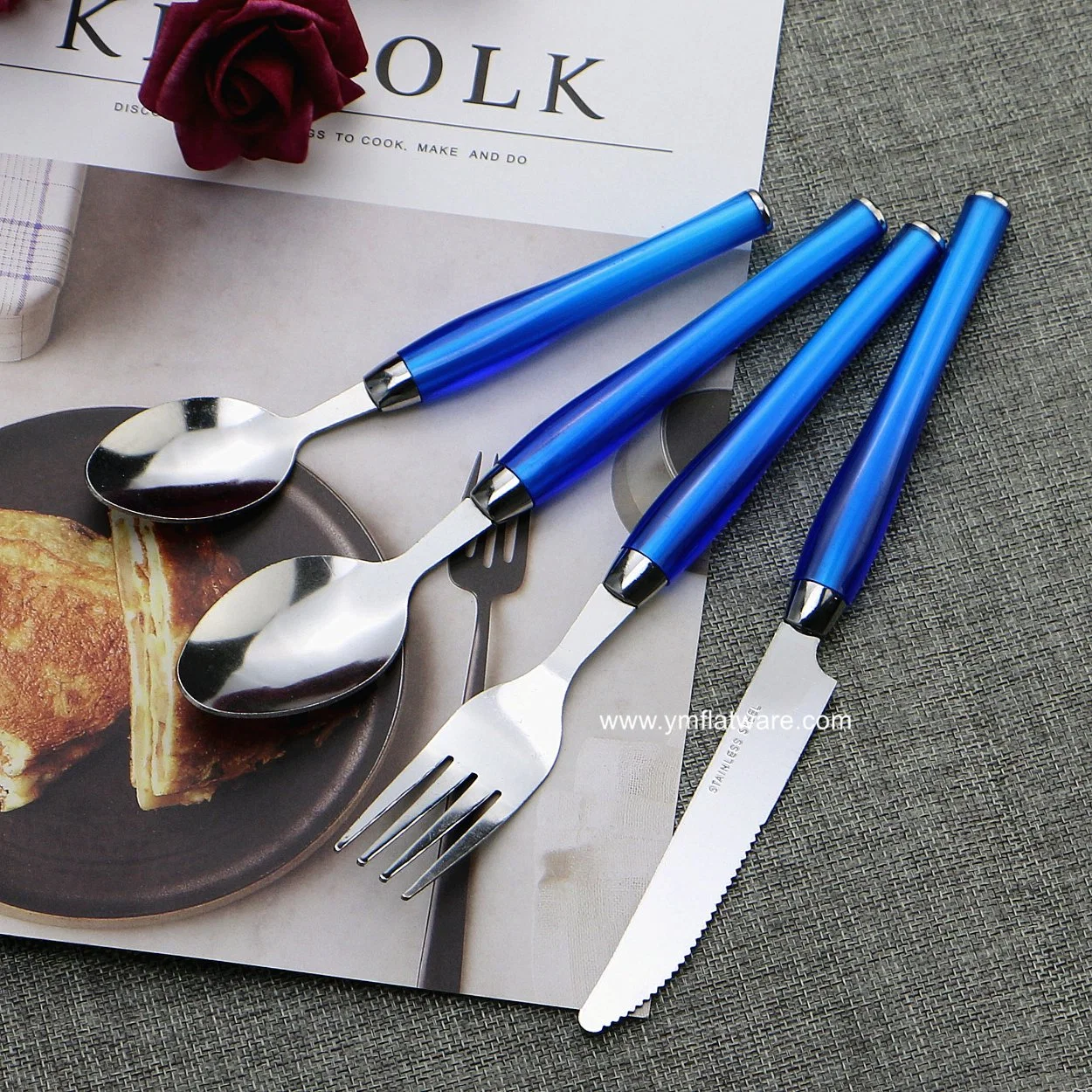 Plastic Handle Fork and Spoon Cutlery Gift Set