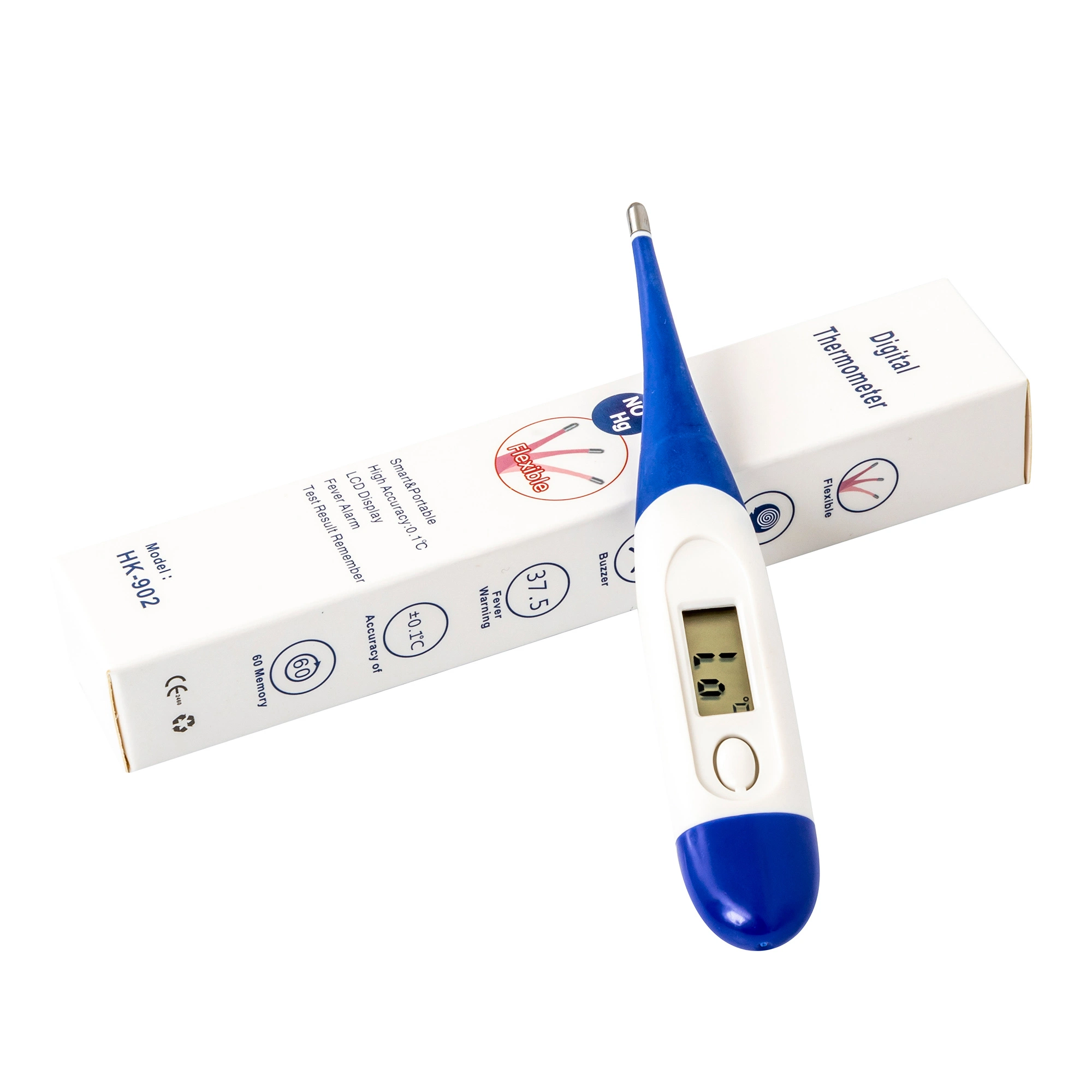 Soft Tip Waterproof Auto Turn-off Electronic LED Clear Display Clinical Digital Thermometer