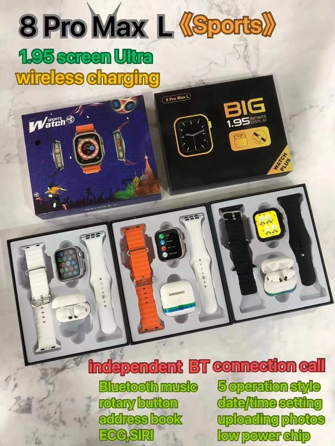 Promotion T55 PRO Max Ecouteurs Smart Watch fréquence cardiaque Kit SmartWatch multifonction avec casque