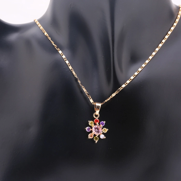 Costume Wholesale/Supplier Fashion Imitation Gold Silver Stainless Steel Charm Jewelry with Earring Set Necklace Pendant