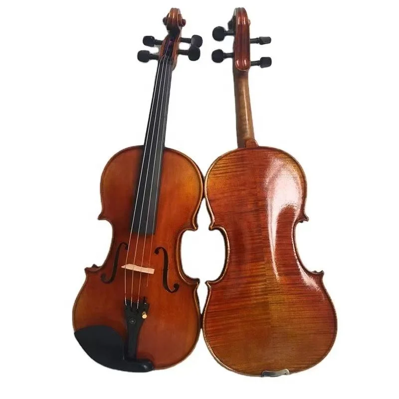 Full Size Universal Antique High Grade Handmade Maple Matte Electric Violin for Student