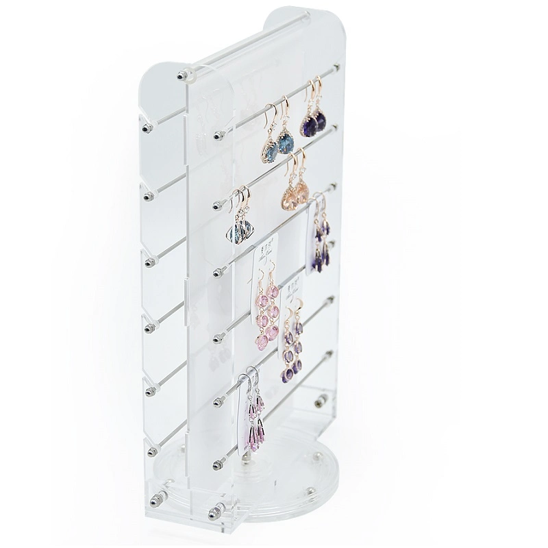 Schmuck Metalldisplay Rack Schmuck Ohrring Ständer Acryl Transparentes Display Steh