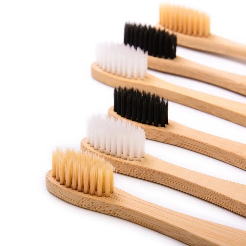 Natural Bamboo Toothbrush 100% Biodegradable Bamboo Wood Toothbrush