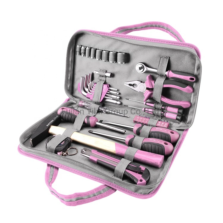 39PCS Household Women Hand Tool Sets /Cute Tools Set/Home Repair Ladies Tool Kit Pink Tool Set Tools and Hardware