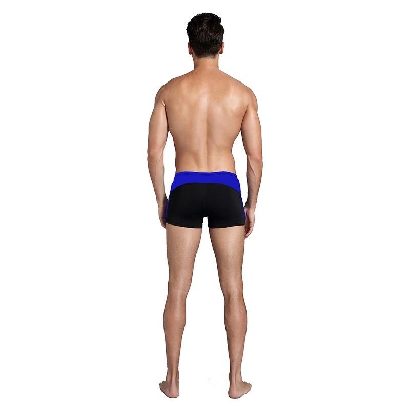 Pantalón corto de natación de pata cuadrada sólida de poliéster Hombre Carrera de entrenamiento de natación Calzones de resistencia Bóxers Bañador PBT para hombres Bañador para chicos