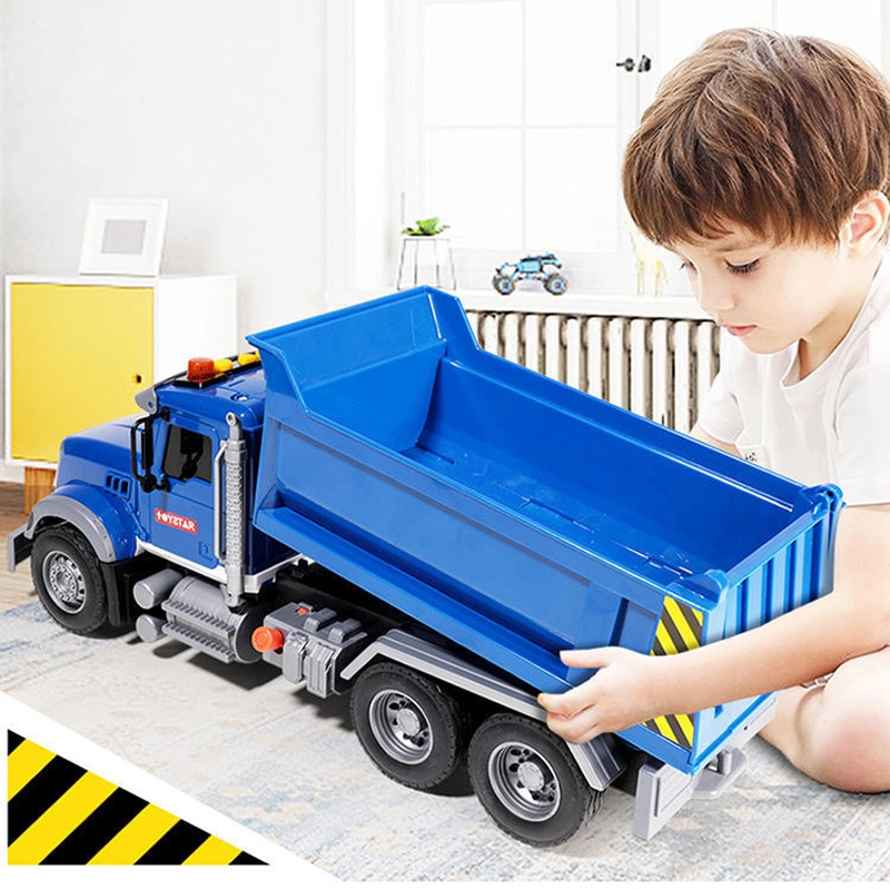 Friction Power Vehicle Children Trucks Inertia Kids Car Gift for Bavy Boy Plastic Vehicle Dump Truck with Music and Light