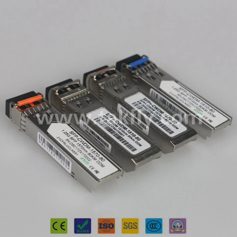 Module SFP CWDM Takfly 1.25g+ 1510nm 80km Dom Module transceiver/convertisseur/