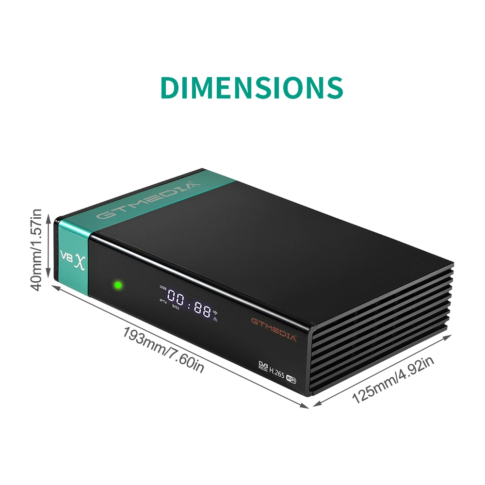 Gtmedia V8X Récepteur de Satellite H. 265 DVB-S/S2/S2X Set-top-Box avec Ca Emplacement de carte OEM / ODM