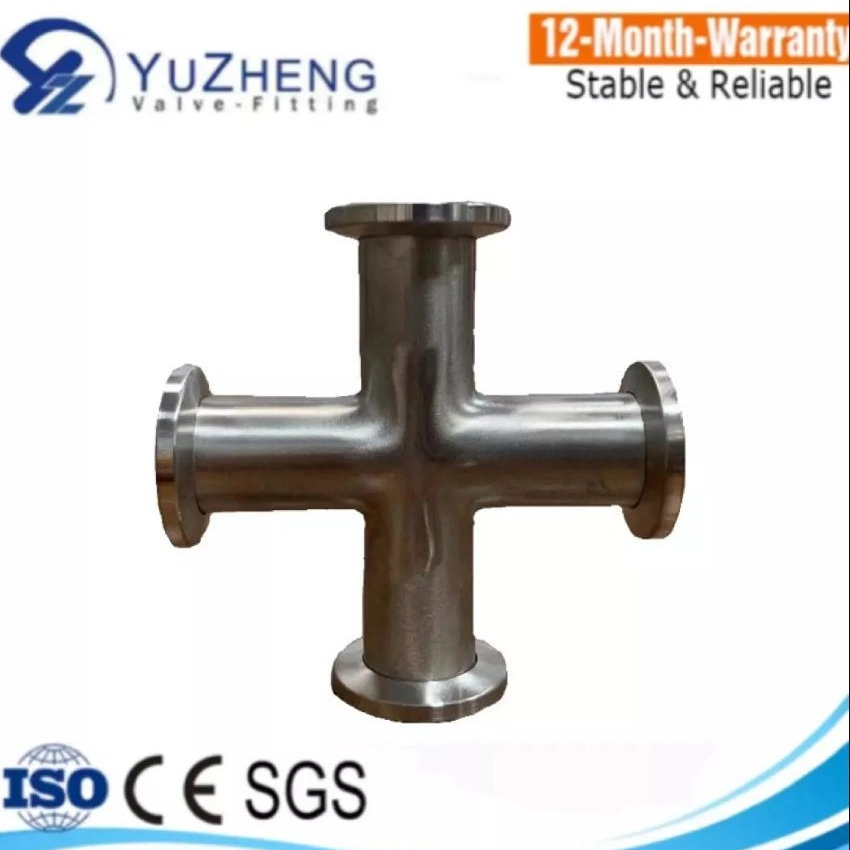 Sanitary Four-Way Vacuum Seal Pipe Fitting