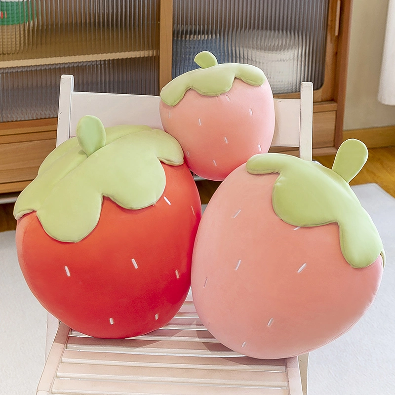 Custom Plush Toy Strawberry Pillow Cushion Strawberry Shaped Doll