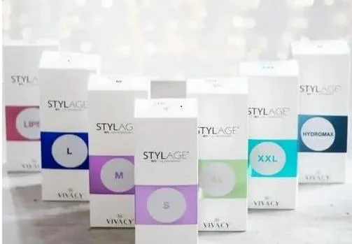 Stylage M (2X1ml) Vivacy Hyaluronic Acid Injection with Lidocain's Celosome Bonetta Regenovue Replengen Yvoire Bellast Revolax Neuramis Bellenar Rejeunesse