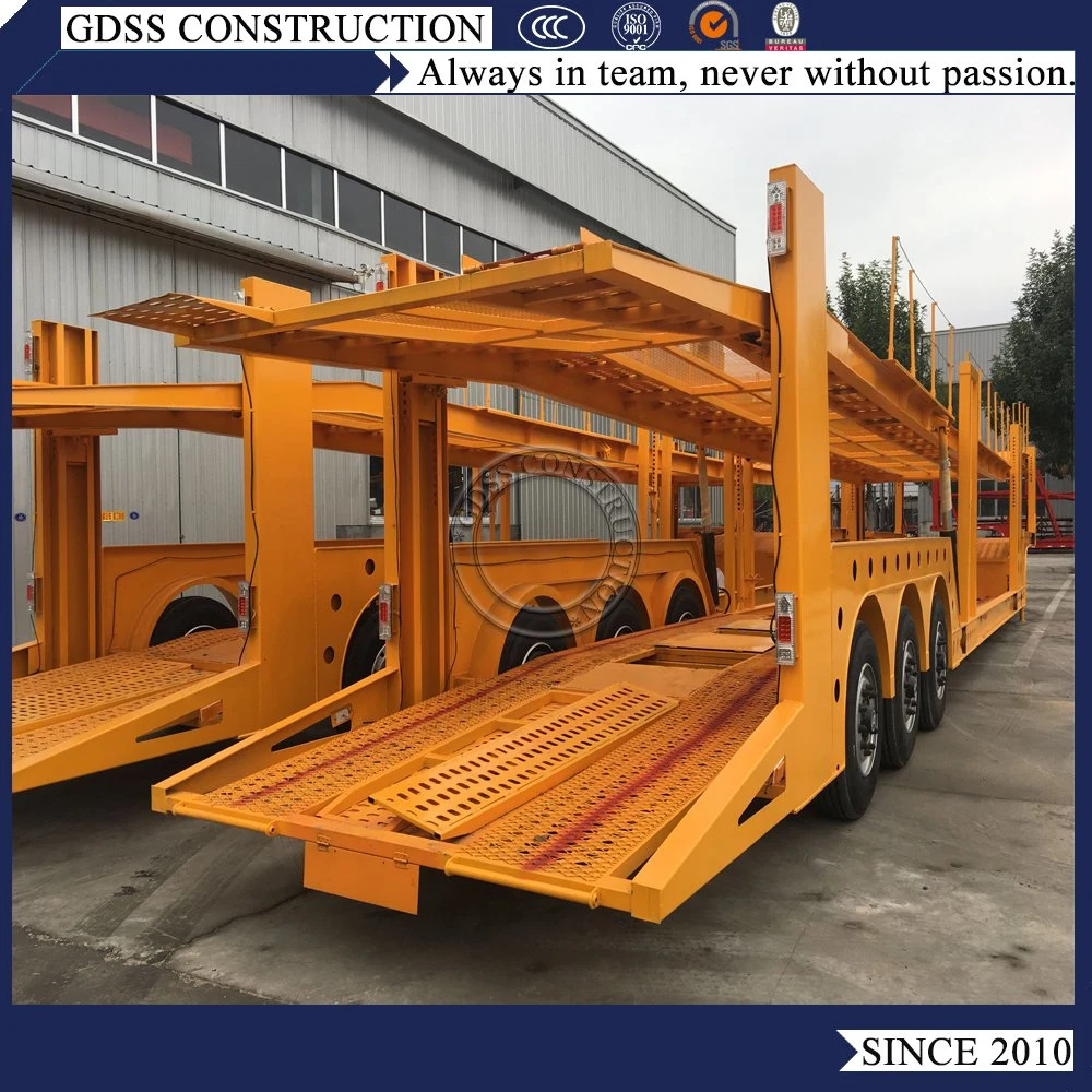 15 Meters Long Strong Posts Single Wheel Axles 8 Units Car Carrier Semi Trailer for Sale