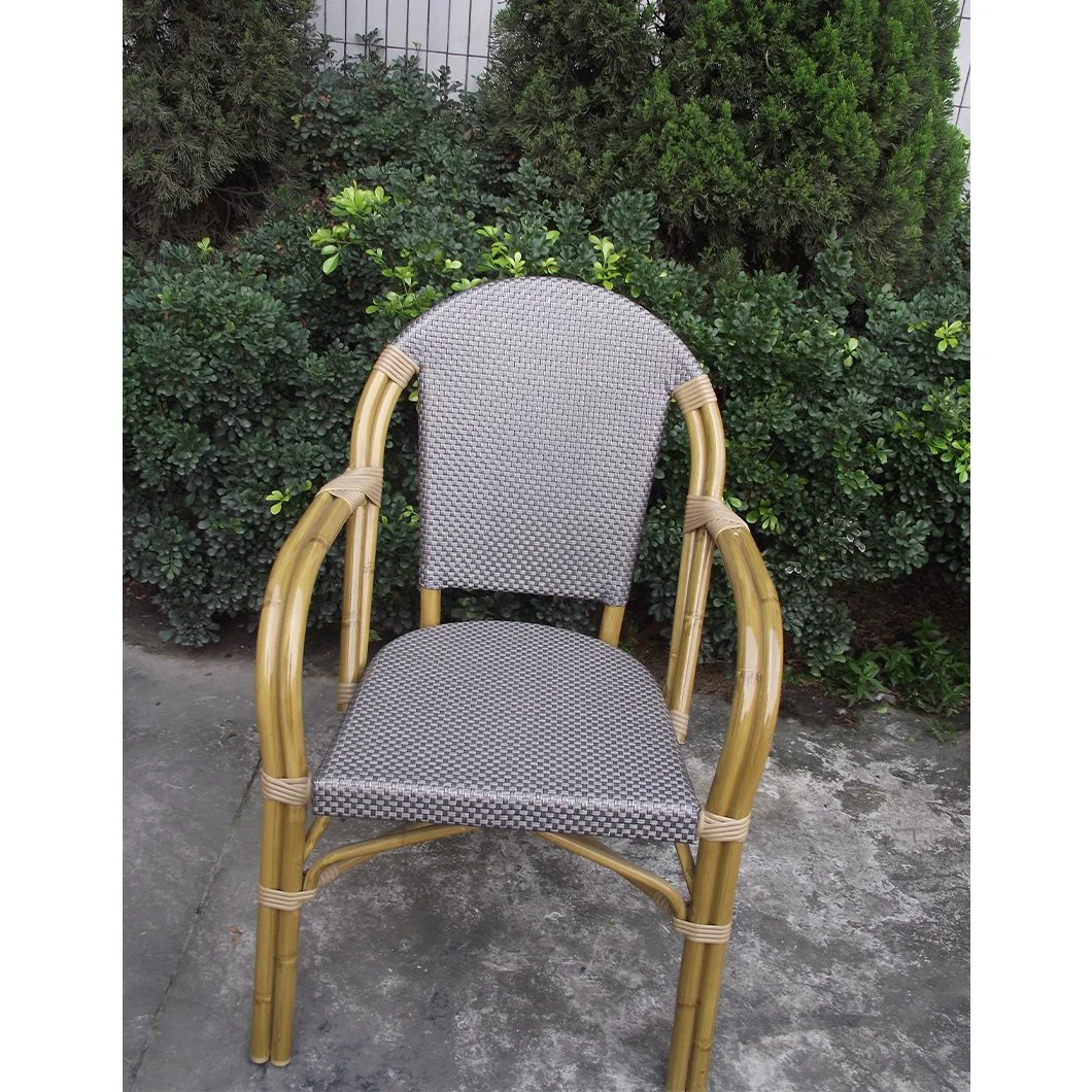 Outdoor Furniture Public Use Cafe Chair Patio Furniture Bamboo Like Rattan Dining Chair