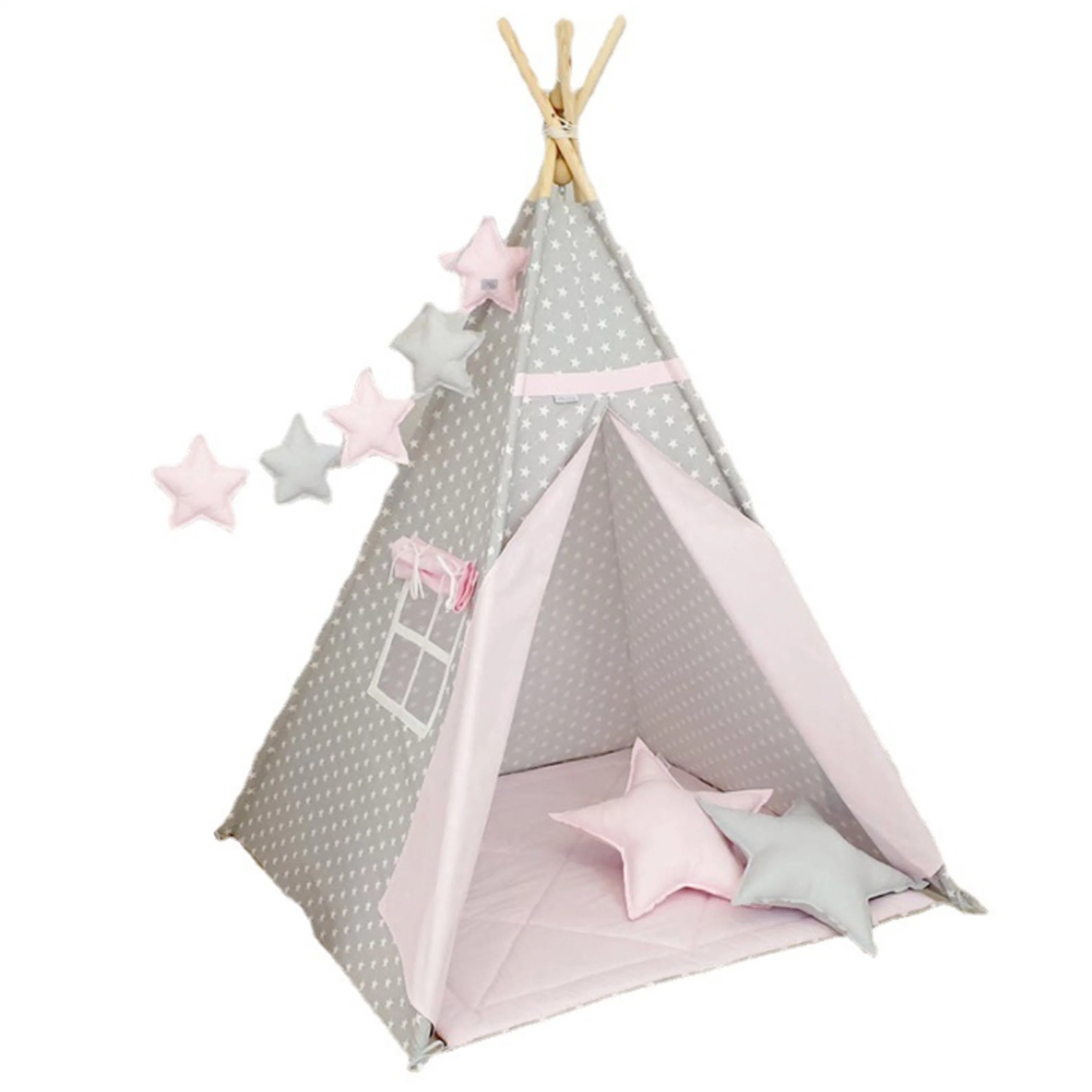 Teepee Tent for Kids, Play Tent for Boy Girl Indoor & Outdoor, Toddler Girls Boys Canvas Tipi Tents