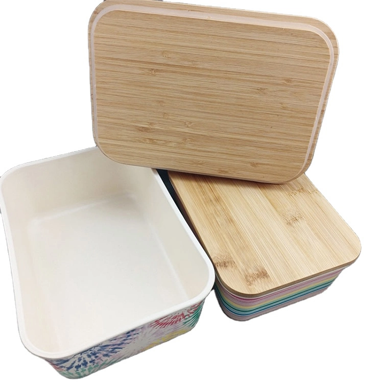 Good Quality Hot Selling Best Design Bamboo Fiber Food Lunch Box with Bamboo Lid