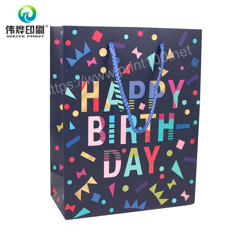 Offset Printing Fashion Eco Friendly Gift Packaging Paper Handbag Shopping Paper Bag