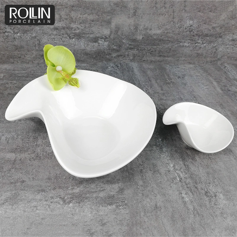 Hot Selling Nice Shaped Porcelain Salad Bowl for Hotel