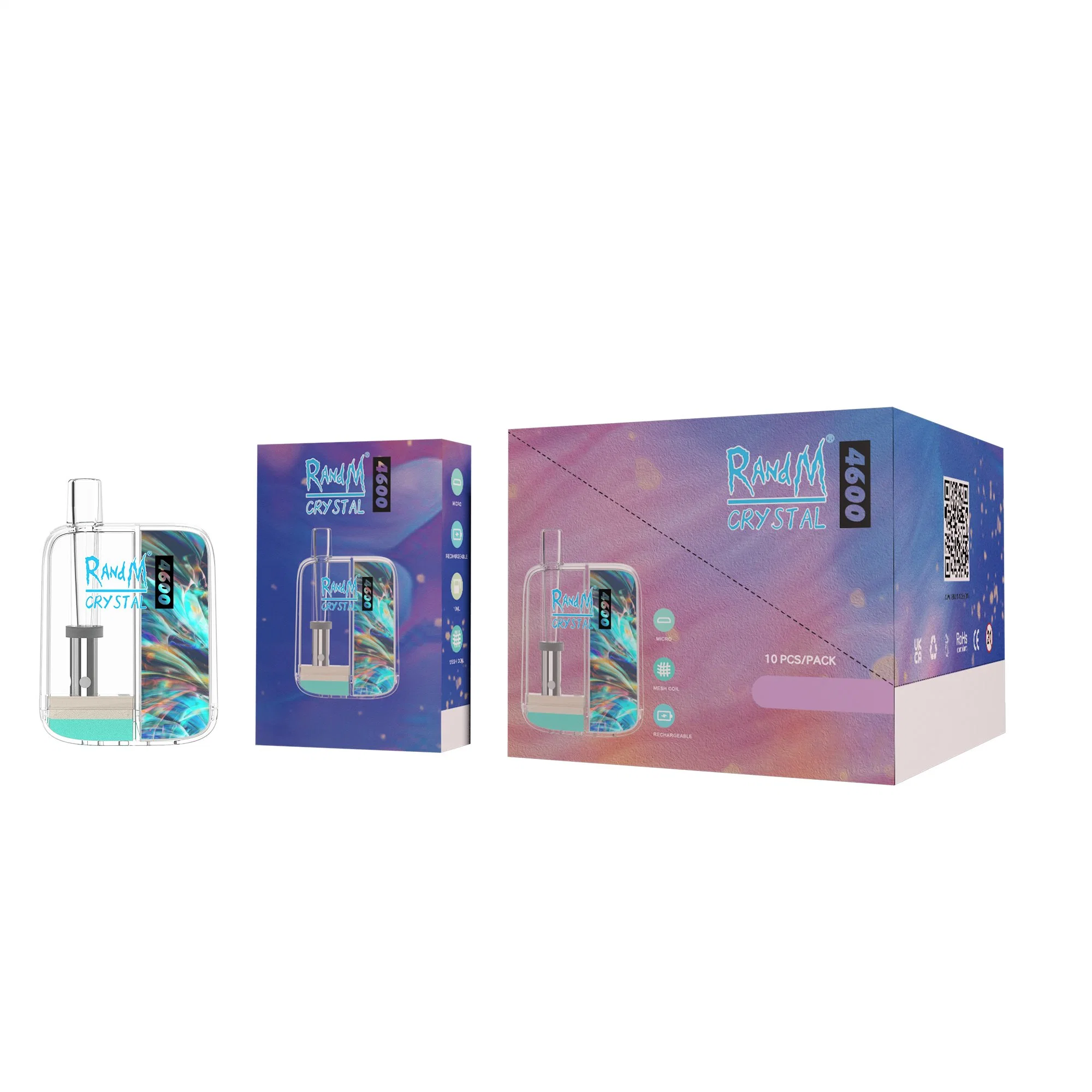 2023 nuevos Tech Plus R y M Crystal 4600 Puffs VAPE desechable