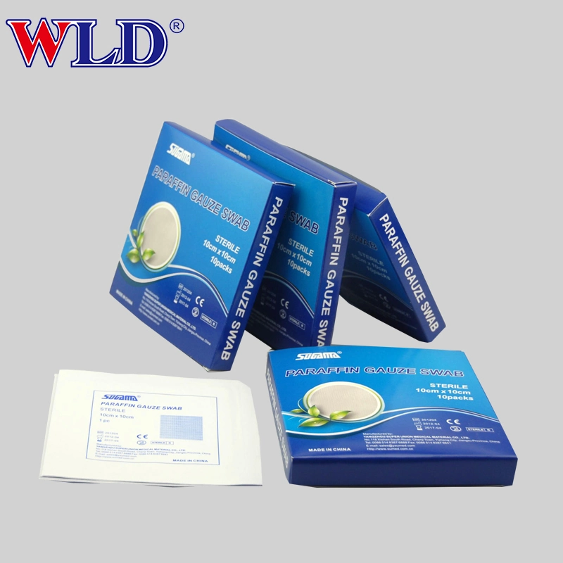 100% Cotton with Logo Printing Sugama, Zhuohe, Wld Blood Bag Paraffin Gauze