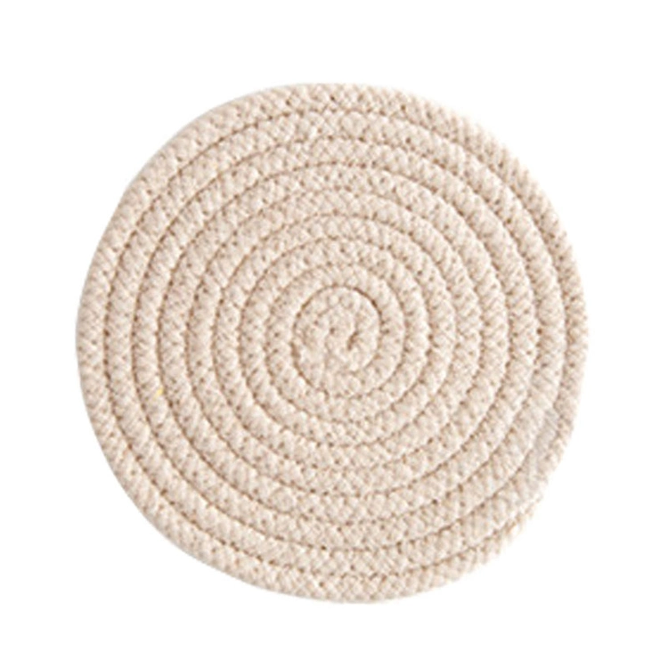 Round Colored Cotton String Woven Placemat