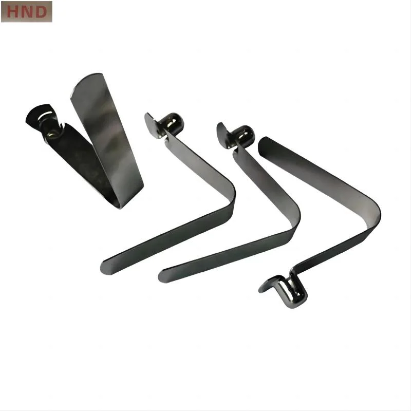 Stainless Steel V Shaped Spring Button Clip for Tube