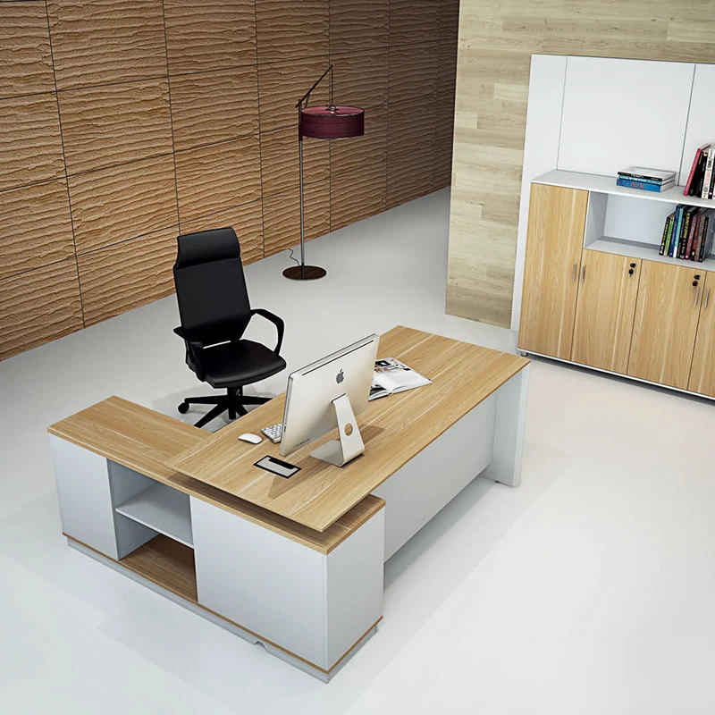 Modular Wooden 2 Person Office Workstation with High Cabinet (H20-0256)