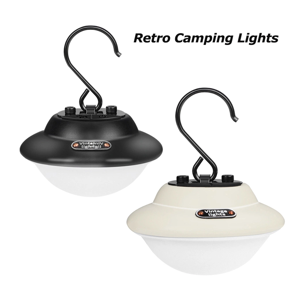 Retro Mini Rechargeable Hanging Outdoor Tent Camping Lamp Retro LED Lamp with 1200mAh Polymer Battery