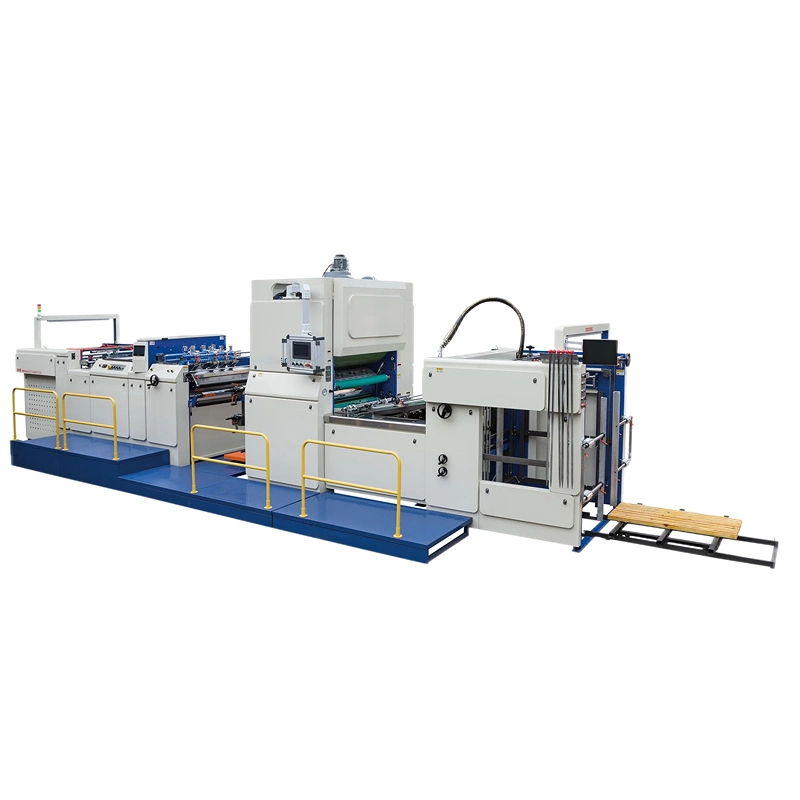 Automatic Multi-Function Film Thermal and Water-Based Glue Film Laminator Machine with Chain Knife (GK-FM-1080BN)