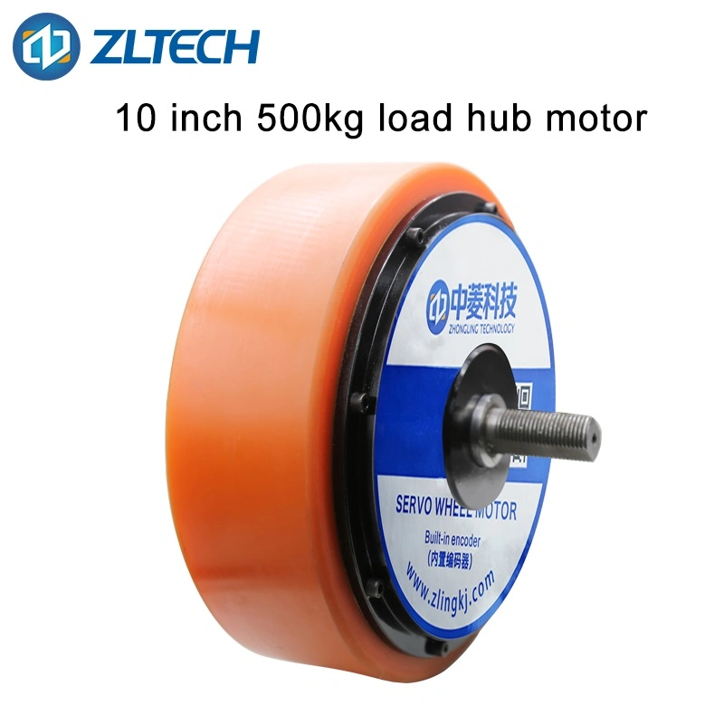 48V 10 Inch Agv Robot 500kg Load 20A 67n. M Torque Wheel Hub Servo Motor with Built-in Encoder