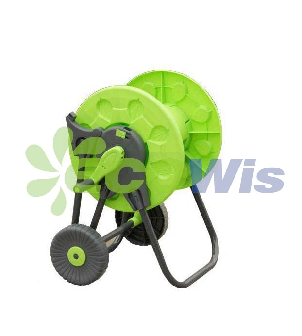 Plastic Foldable-Handle Garden Hose Reel Cart Garden Hose Holder (HT1376B)